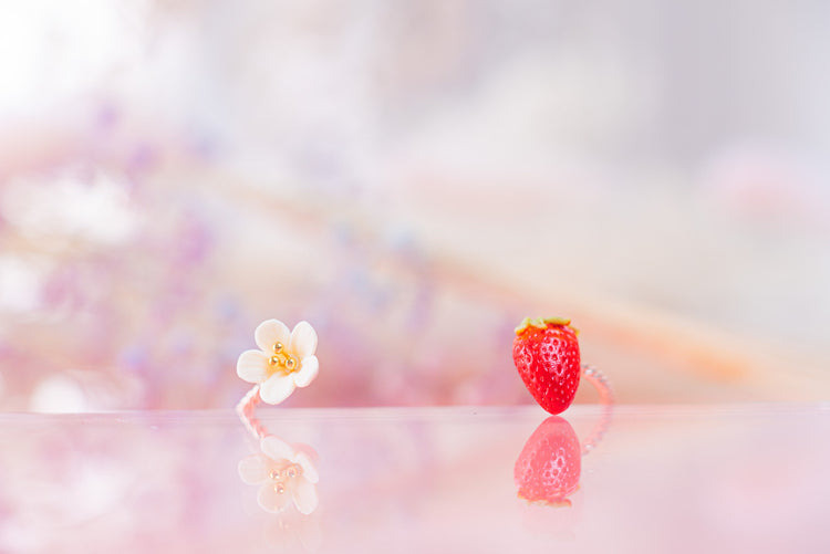 Wild Strawberry and Flower Bracelet