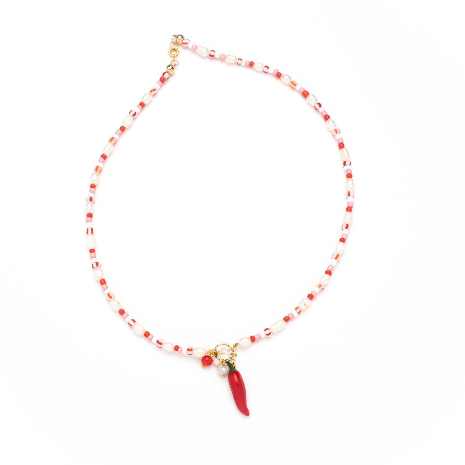 red hot chili pepper beads necklace