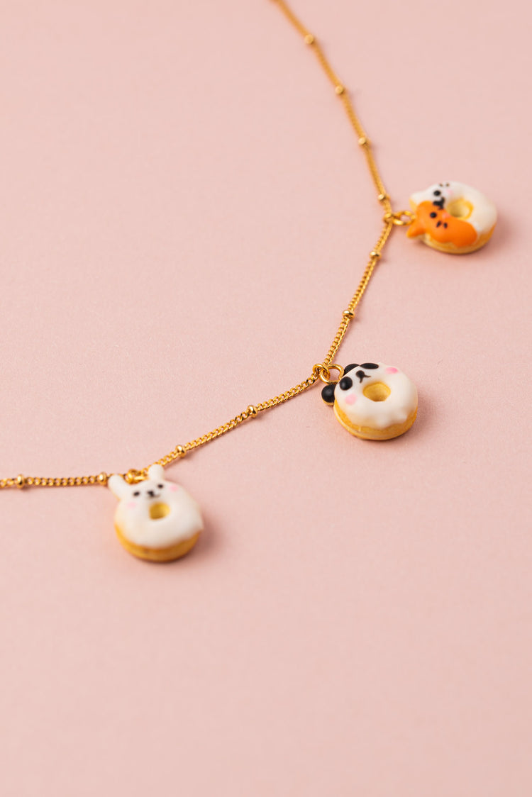 cute funny donuts necklace