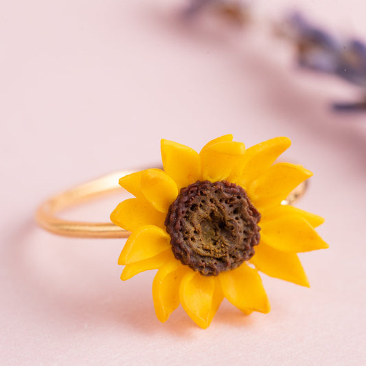 Sunflower Adjustable Ring