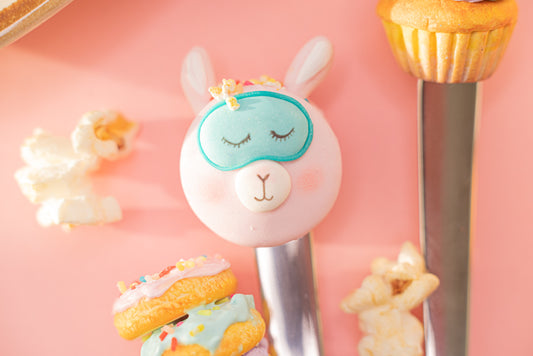 decorated polymer clay bunny spoon