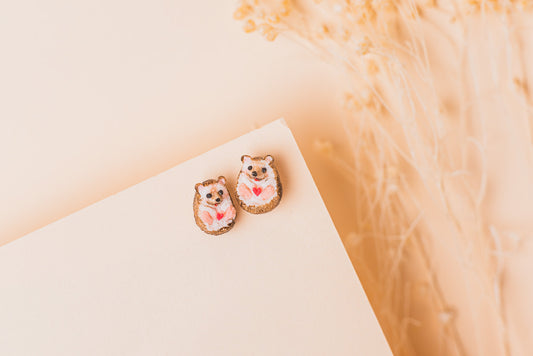 Tiny Hedgehog Earrings