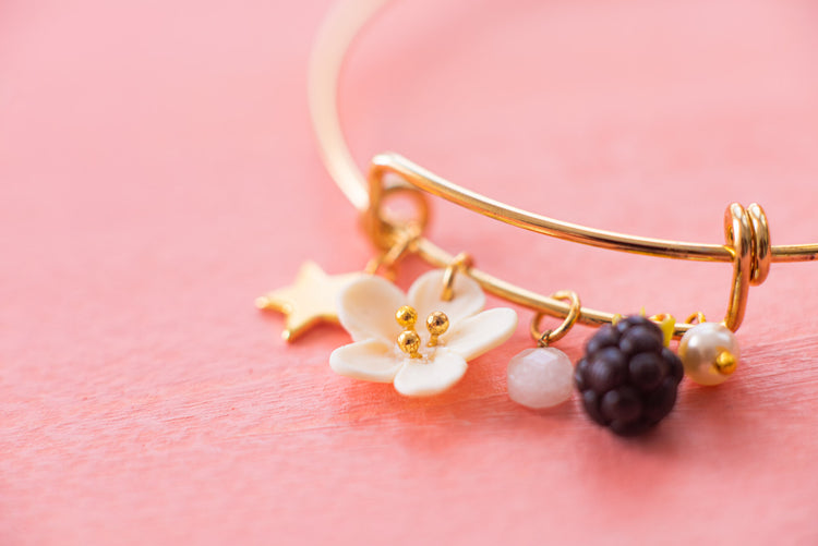 blackberry flower handmade bracelet