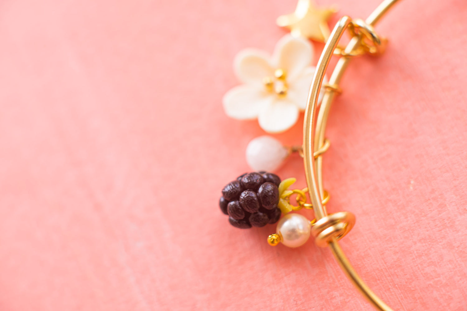 blackberry flower handmade bracelet