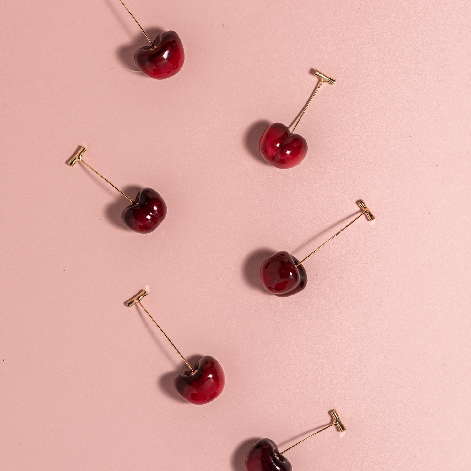 handmade cherry earrings