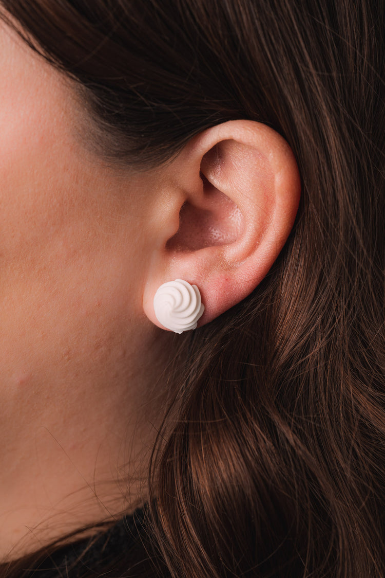 meringue stud earrings