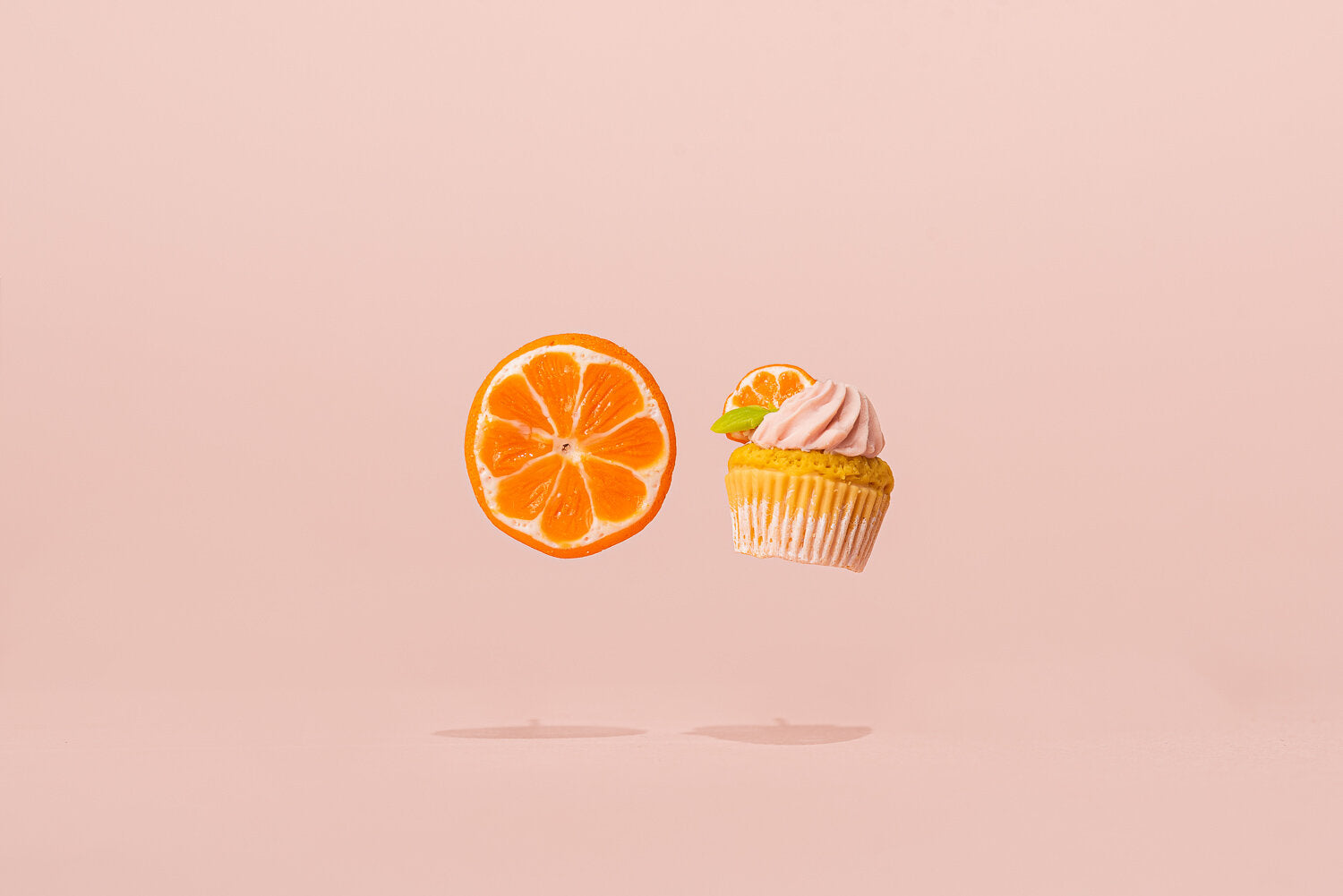 orange cupcake handmade  stud earrings